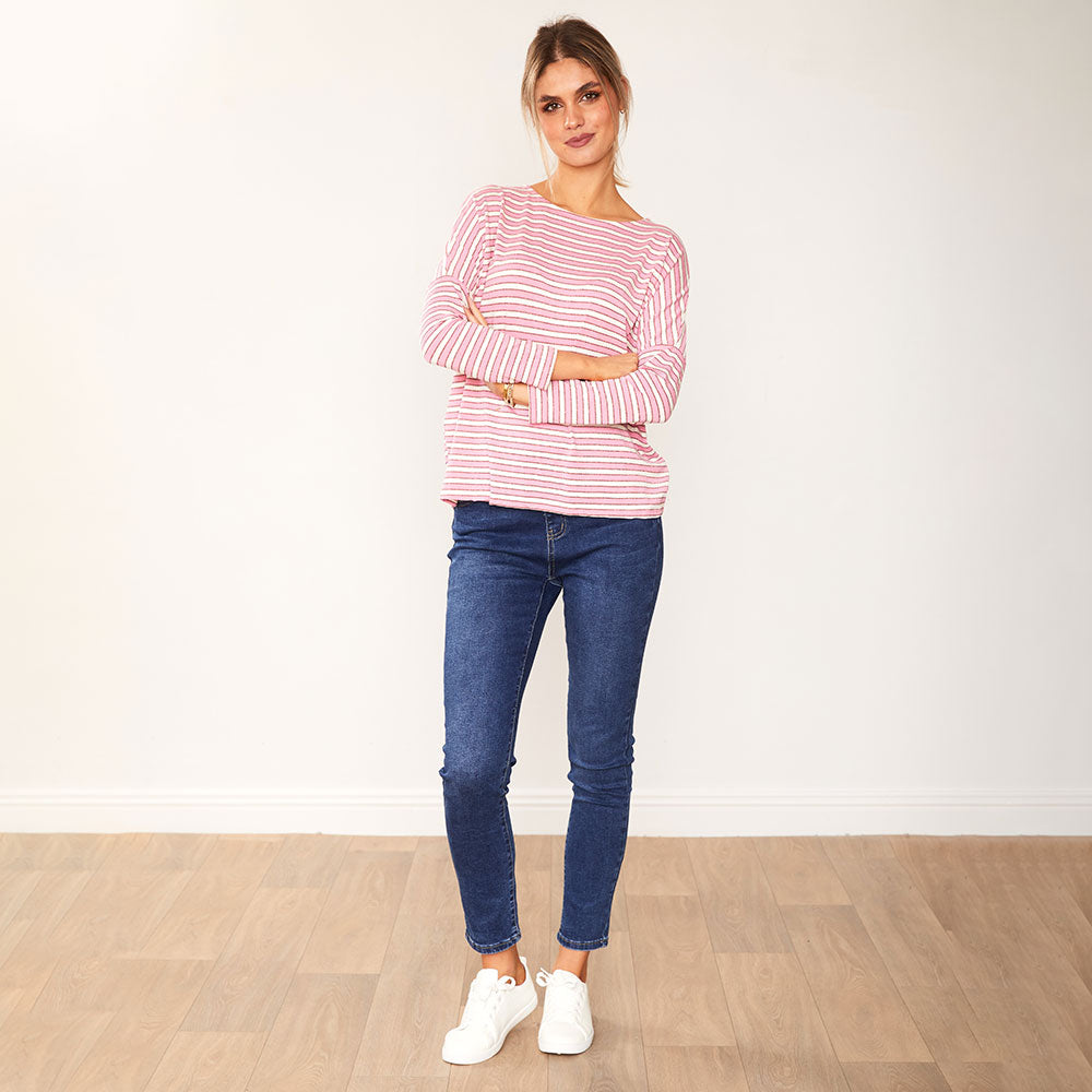 Laurel Top (Pink stripe)