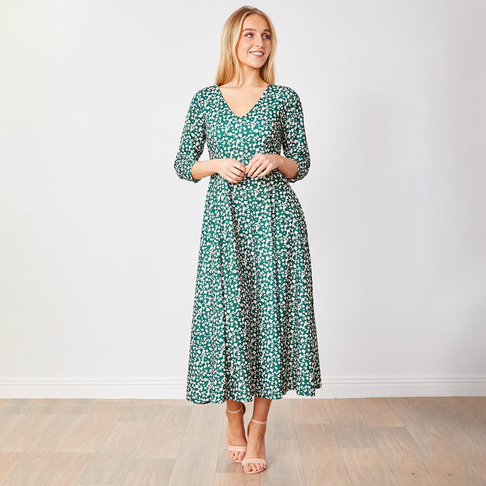 Carter Dress (Green Floral)