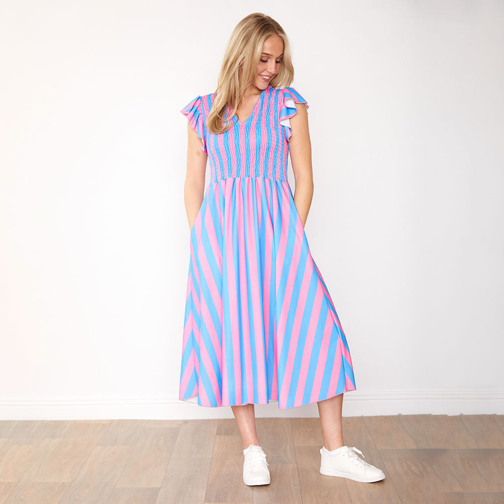 Sienna Dress (Pink & Blue)