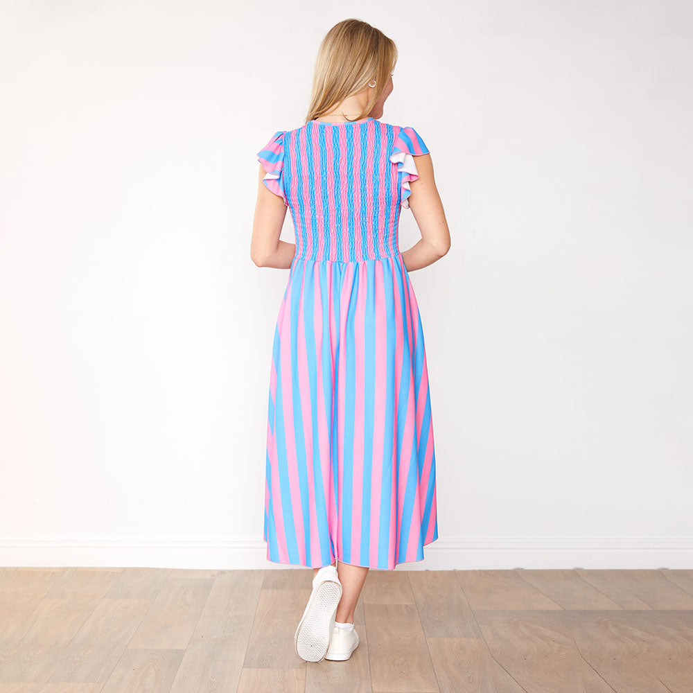 Sienna Dress (Pink & Blue)