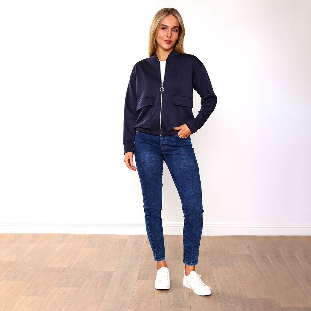 Flynn Bomber Jacket (Navy)
