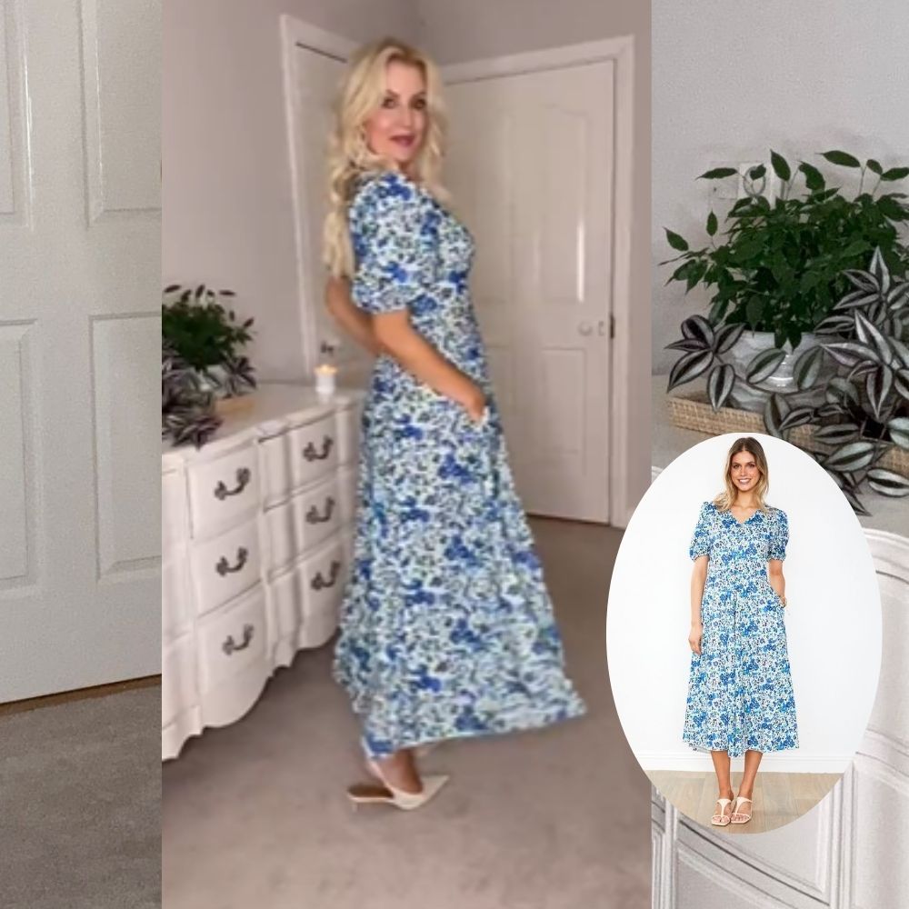 Flora Dress (Blue Rose)