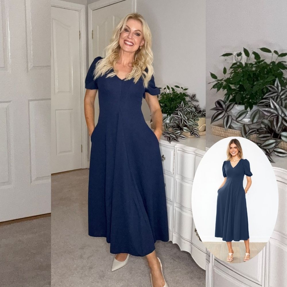Flora Dress (Navy)