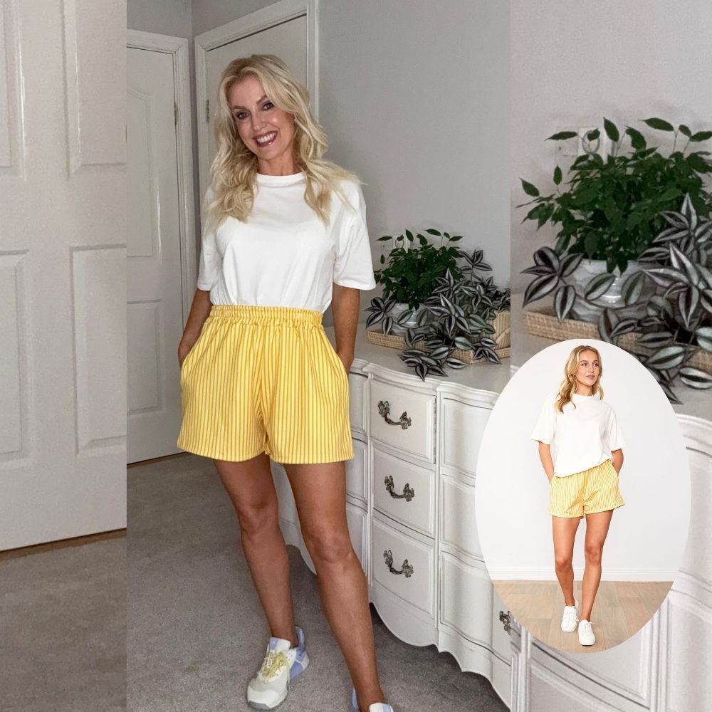 Roma Shorts (Lemon Stripe)