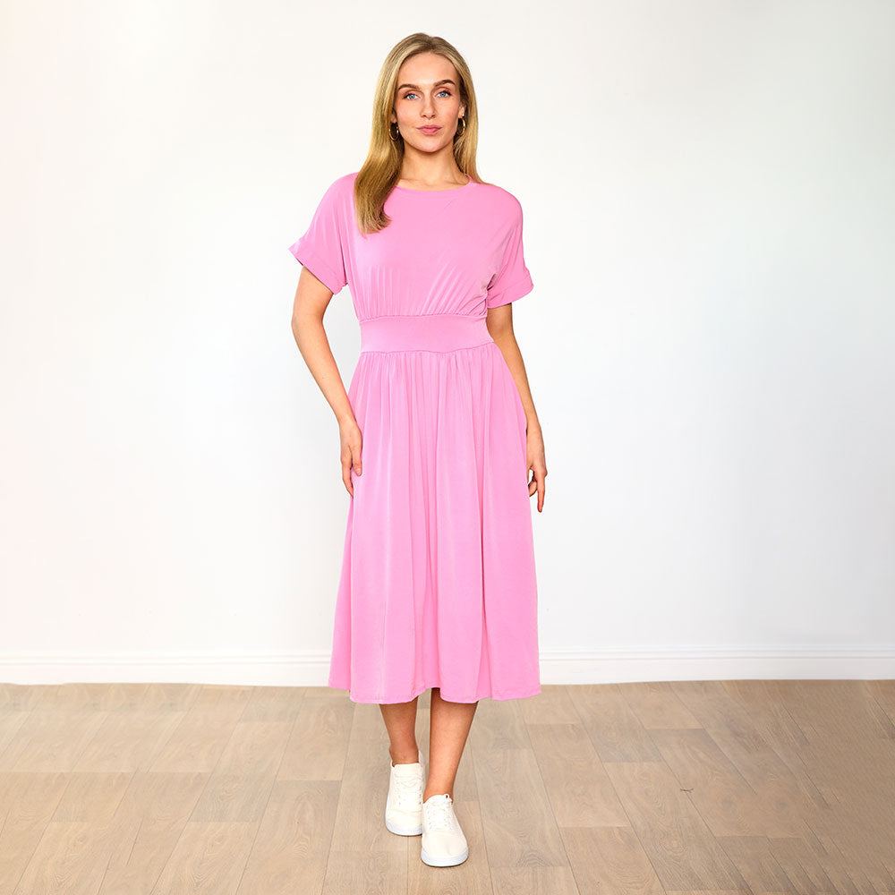 Cladagh Dress in pink – women's dress – view 3