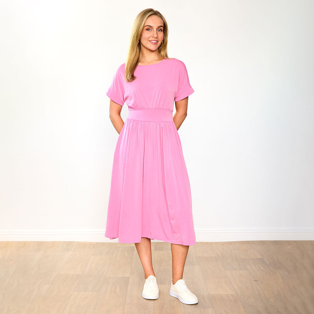 Cladagh Dress in pink – women's dress – view 4