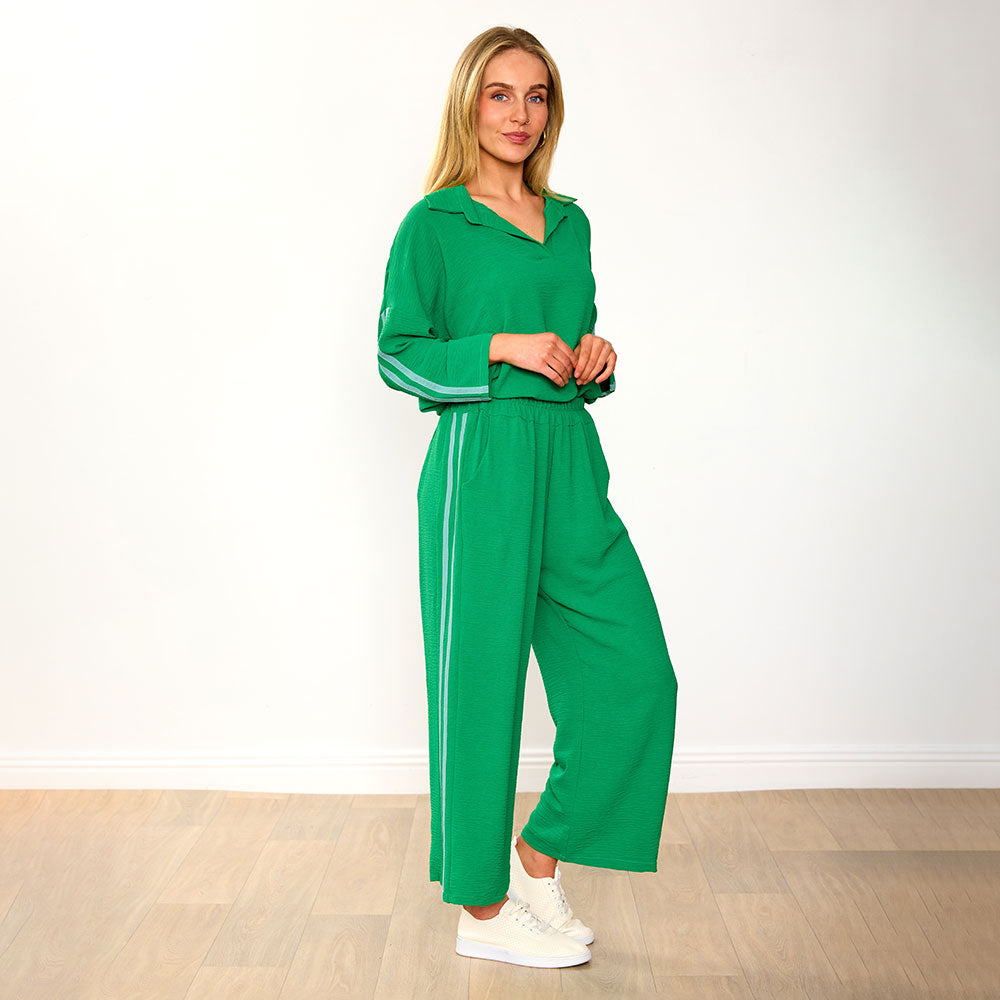 Clara Co-Ord (Green/Mint Stripe)