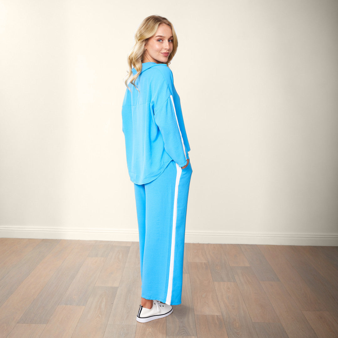 Clara Co-Ord (Blue & White)