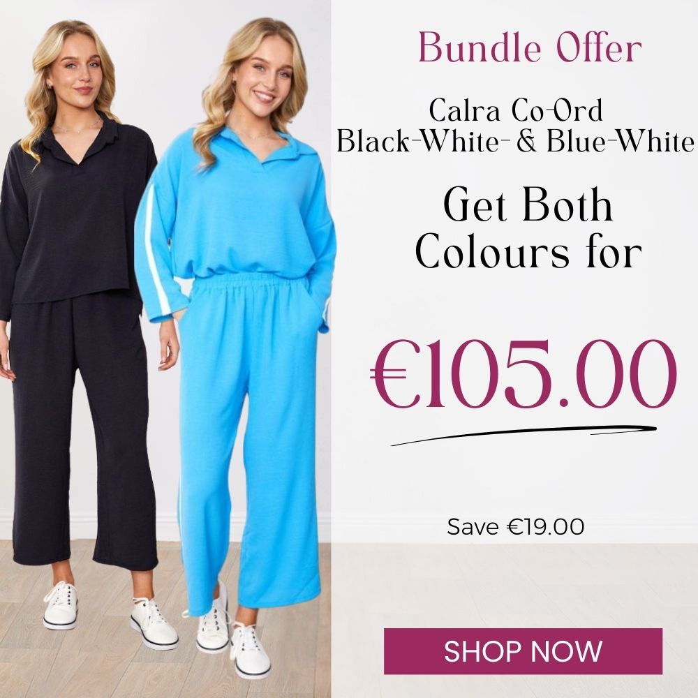 Clara Co-ord (Black & White) & (Blue & White) (2 for €105)