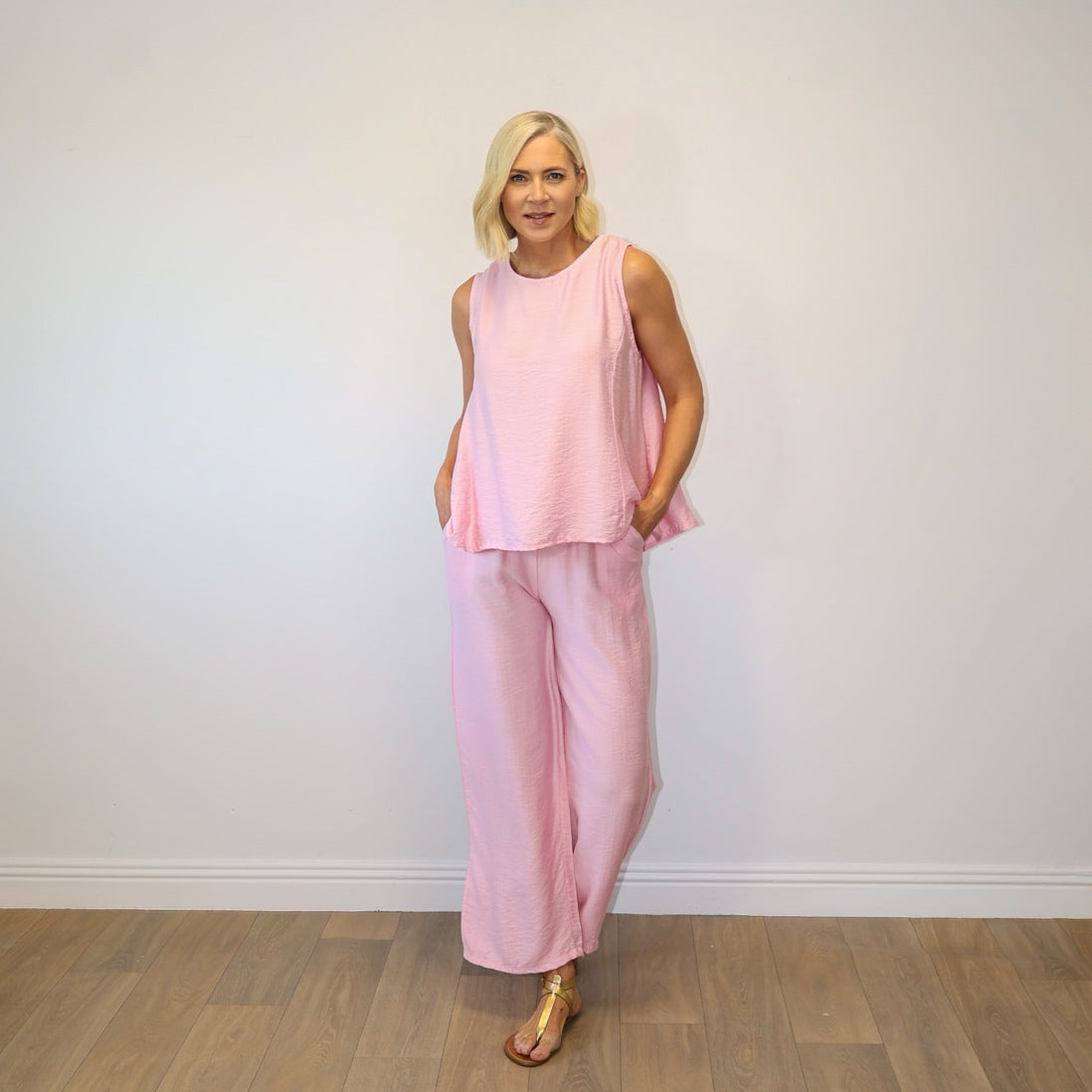 Cleo Sleeveless Co-ord (Pink)