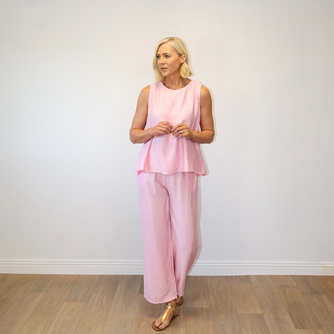Cleo Sleeveless Co-ord (Pink)