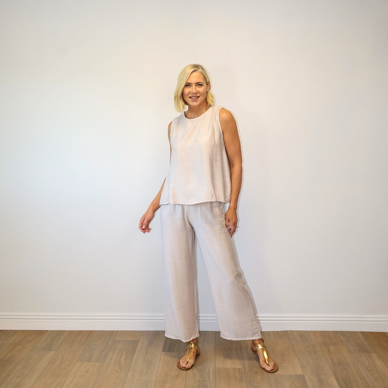 Cleo Sleeveless Co-ord (Stone)
