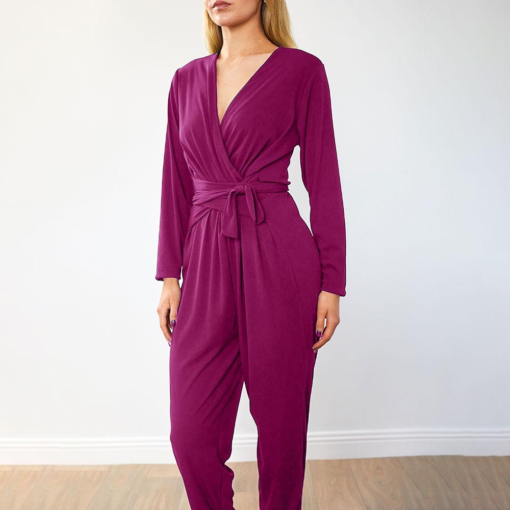 Cliona Jumpsuit (Berry)