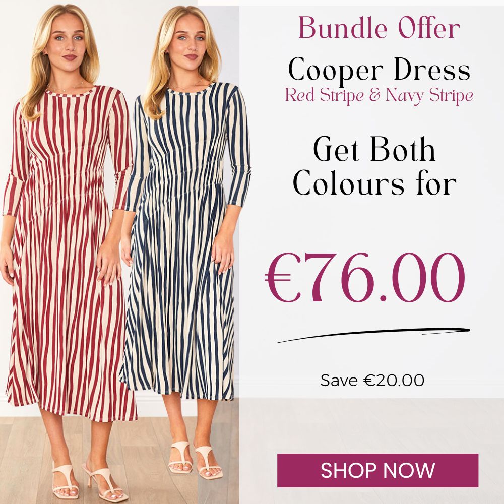 Cooper Dress (Red Stripe) & Cooper Dress (Navy Stripe) for €76.00