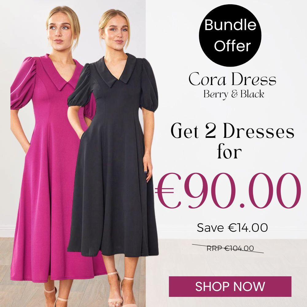 Cora Dress (Berry & Black) for €90.00