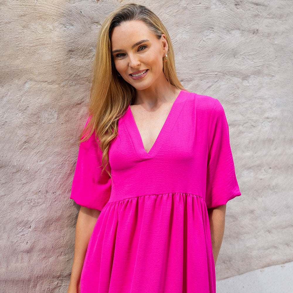 Pamela Dress (Fuchsia)