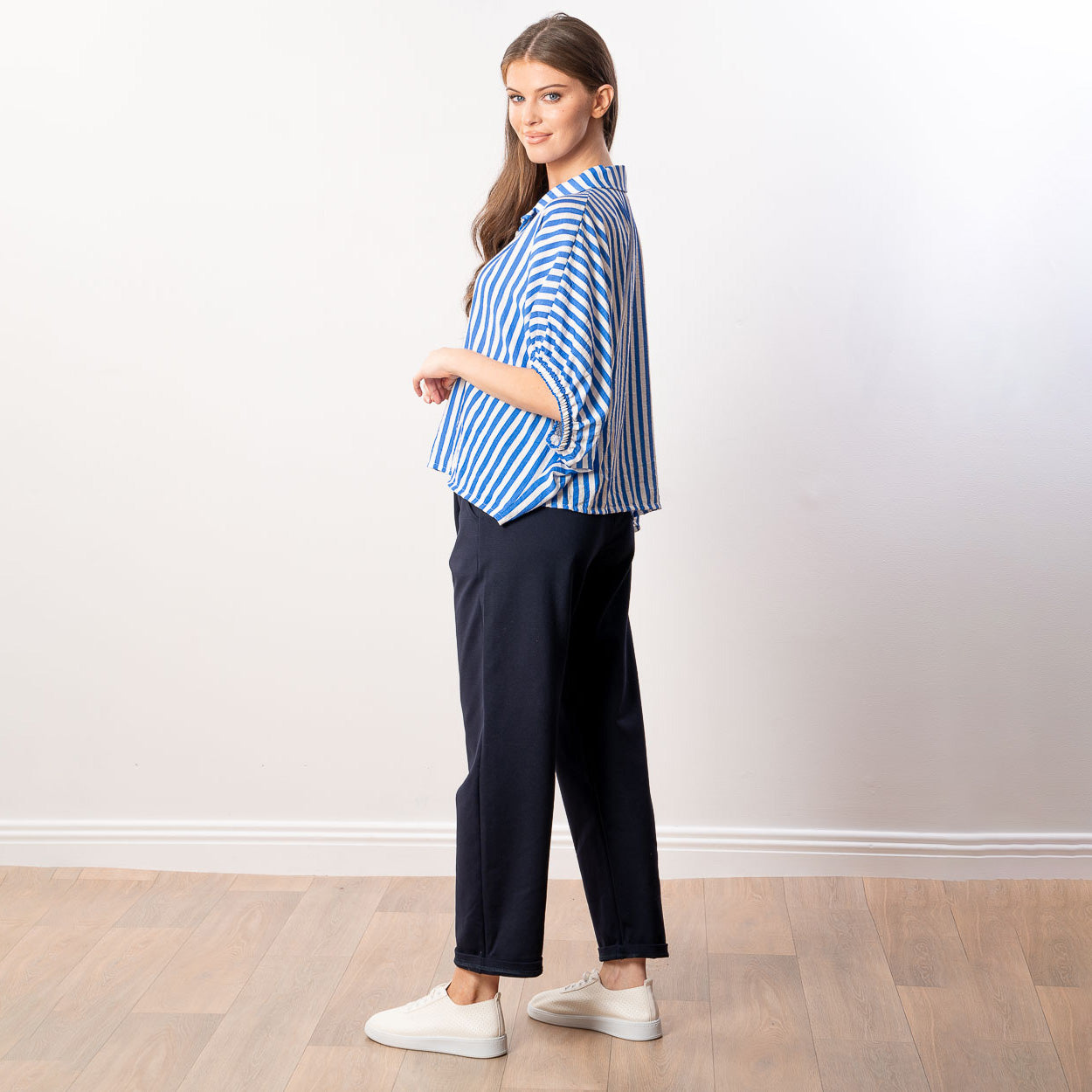 Athena Stripe Top (Blue)