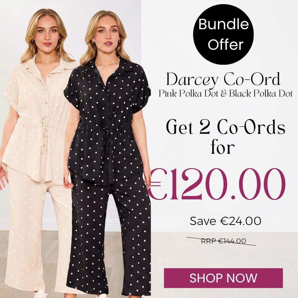 Darcey Co-Ord (Cream Polka Dot) & (Black Polka Dot) for €120.00