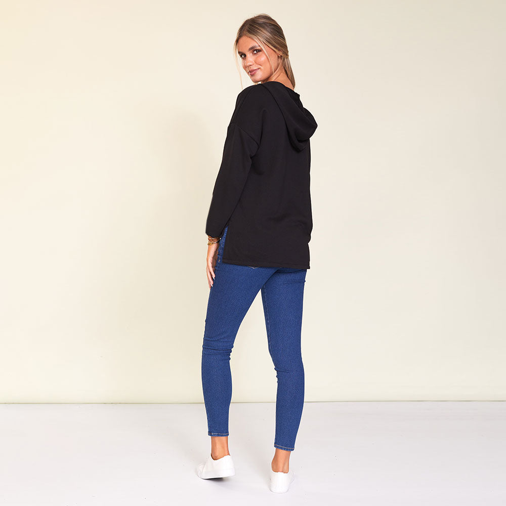 Daria Hoody (Fuschia & Black)