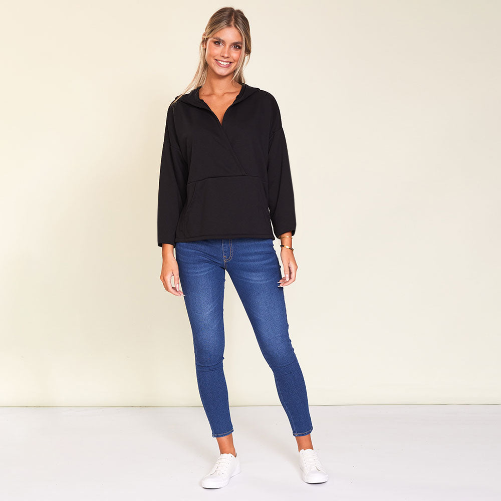 Daria Hoody (Fuschia & Black)