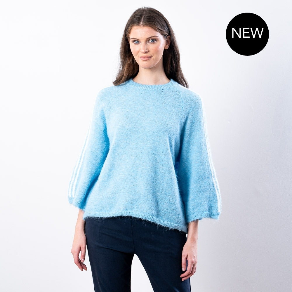 Debbie Knit Jumper Stripe (Blue)