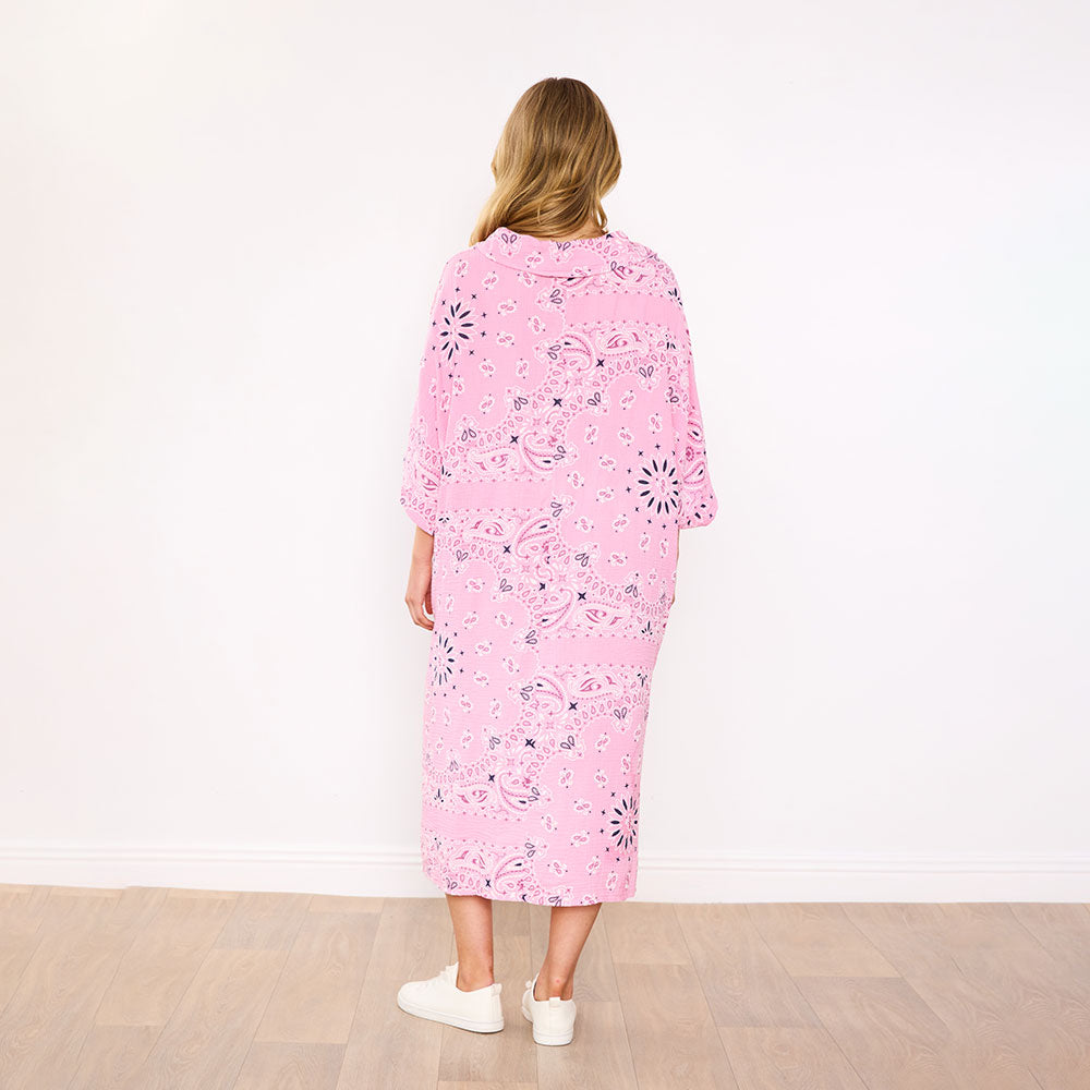 Diana Dress in pink bandana print – women's dress – view 9