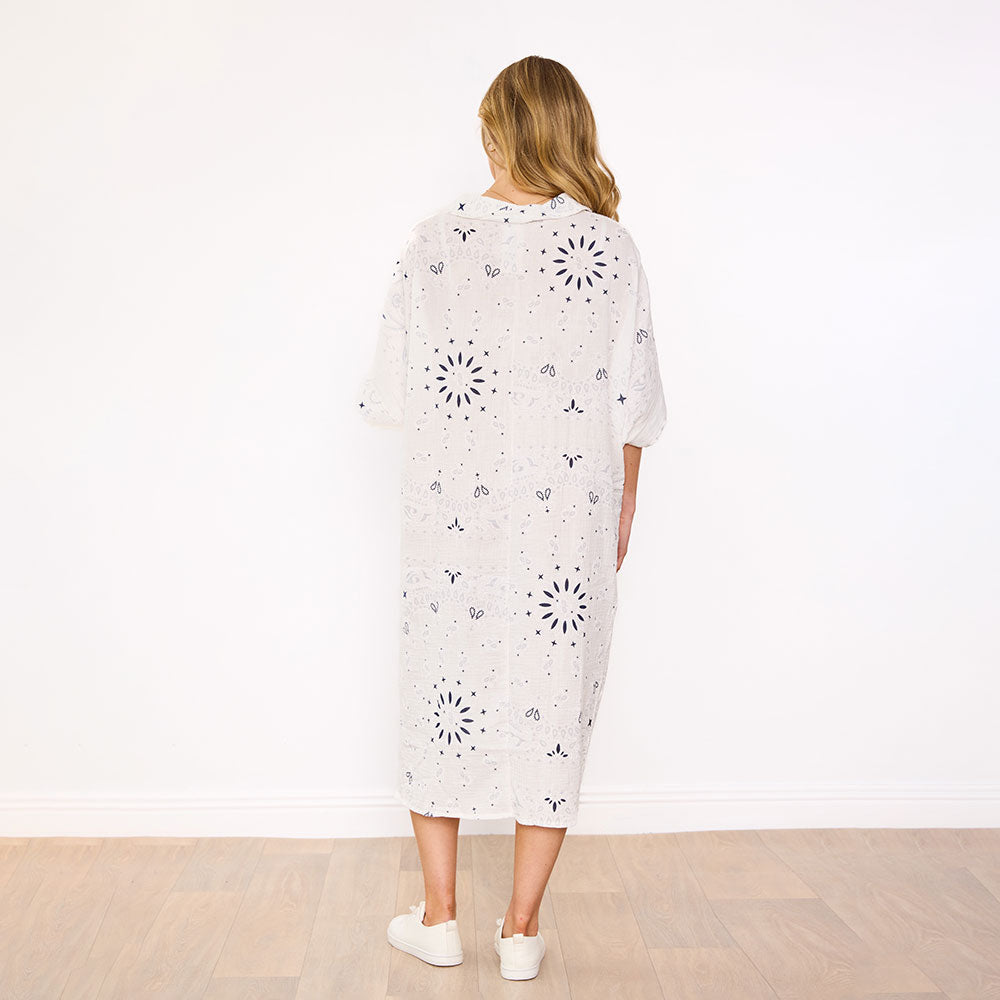 Diana Dress (White Bandana)