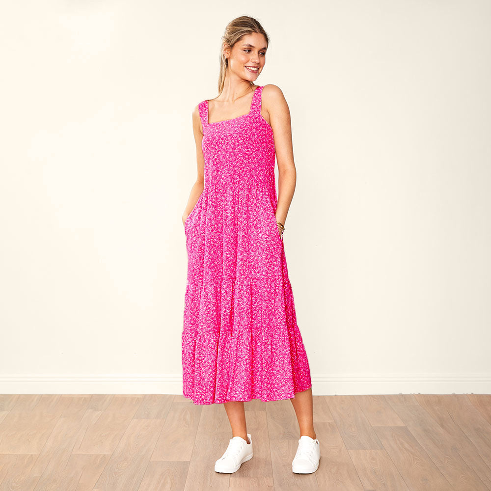 Diana Dress (Fuchsia)