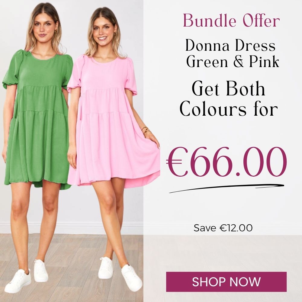 Donna Dress Green & Pink (2 for €66)