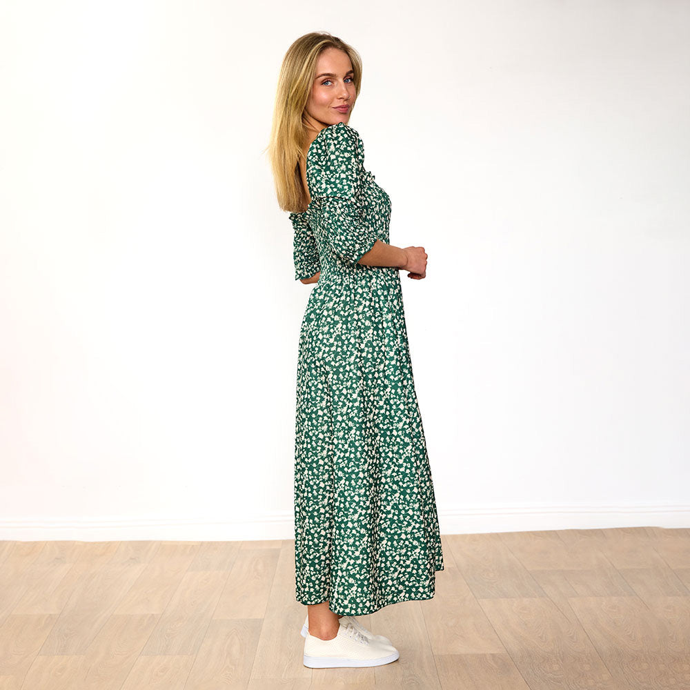 Pixie Dress (Floral Green)