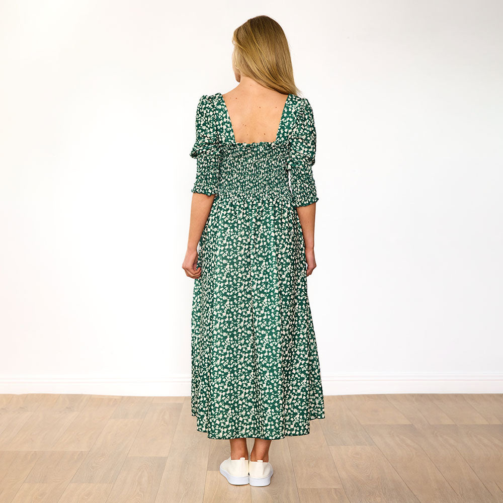 Pixie Dress (Floral Green)