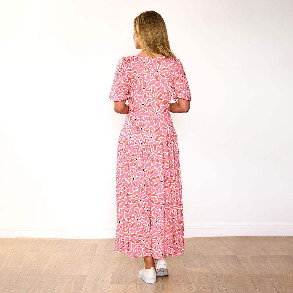 Regina Dress (Pink Coral)