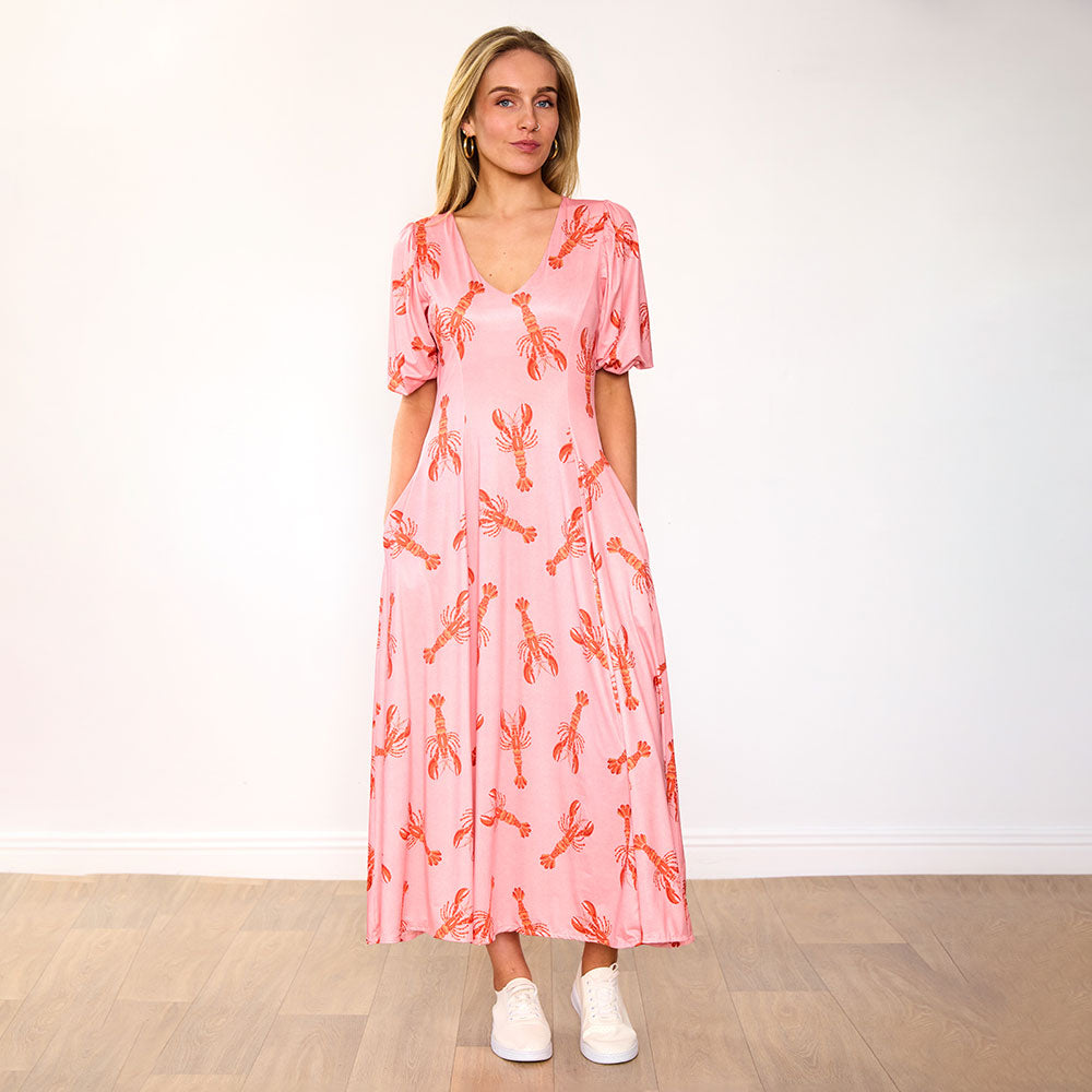 Regina Dress (Pink Lobster)