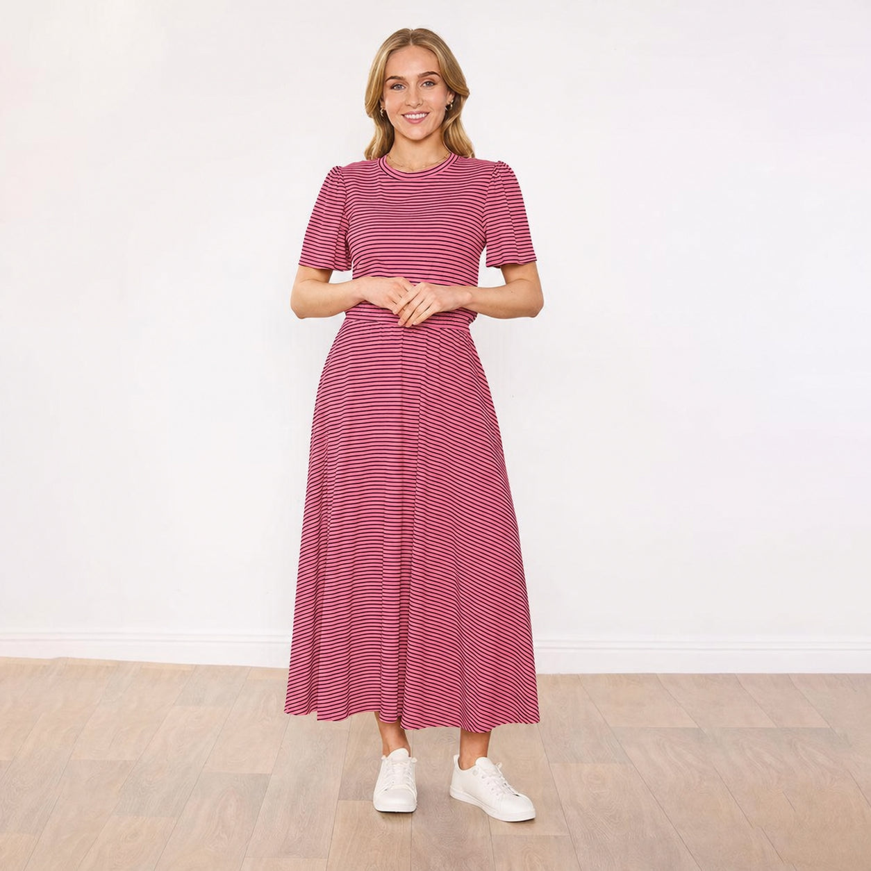 Eilish Dress (Pink/Brown)
