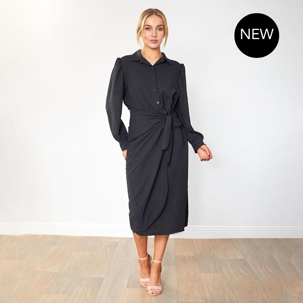 Emerson Wrap Dress (Black)