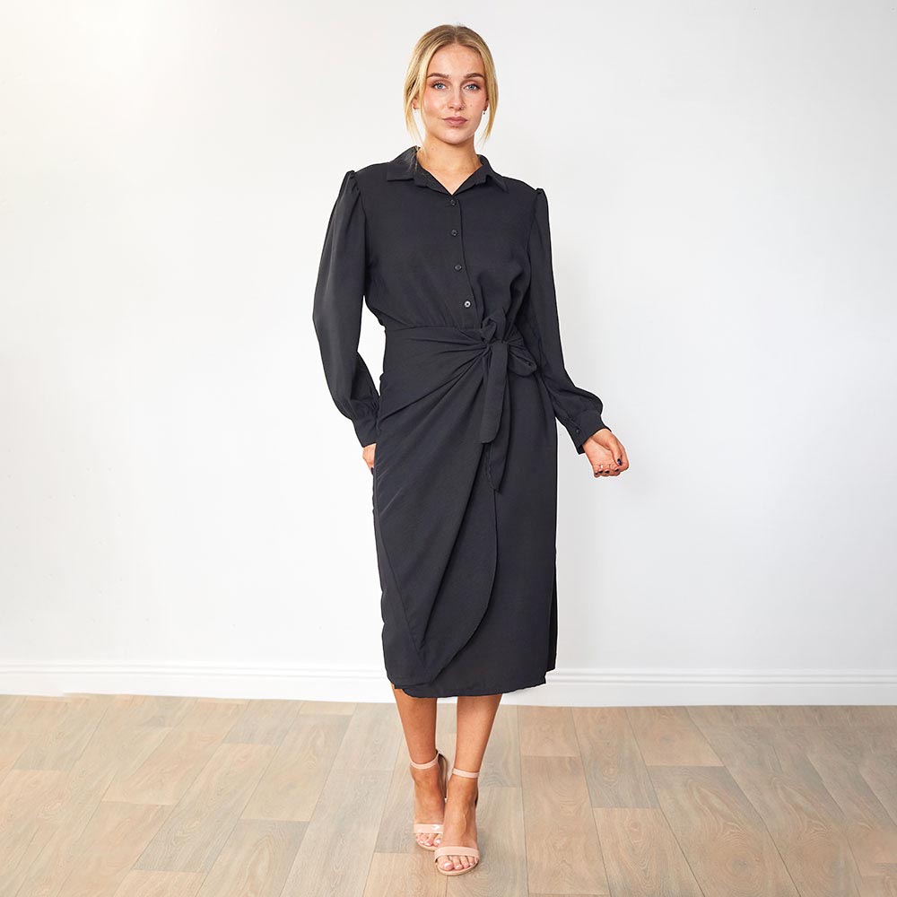 Emerson Wrap Dress (Black)