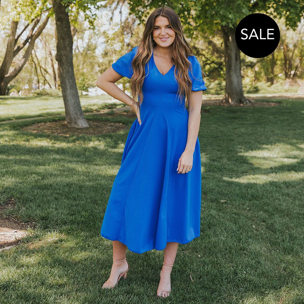 Flora Dress (Cobalt)