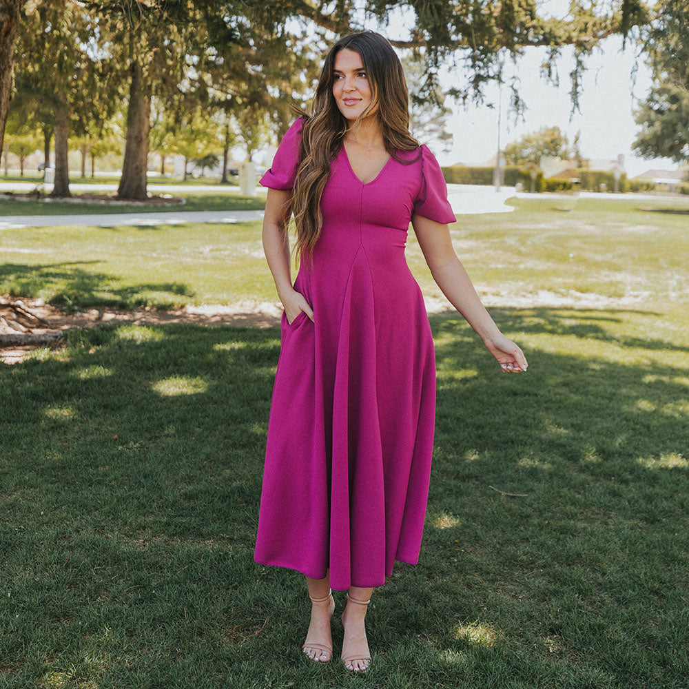 Flora Dress (Berry)