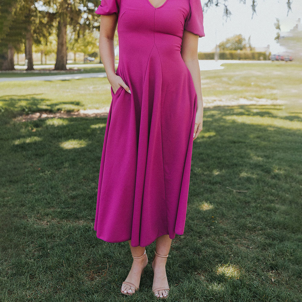 Flora Dress (Berry)