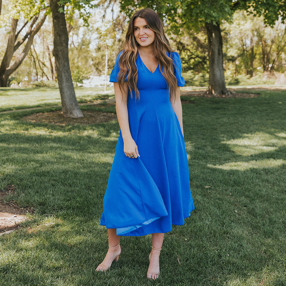 Flora Dress (Cobalt)