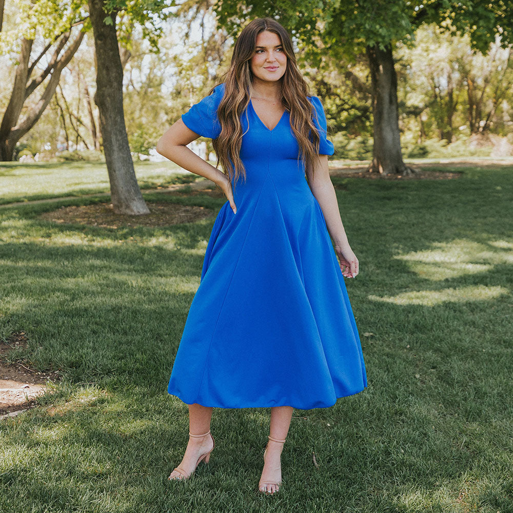 Flora Dress (Cobalt)