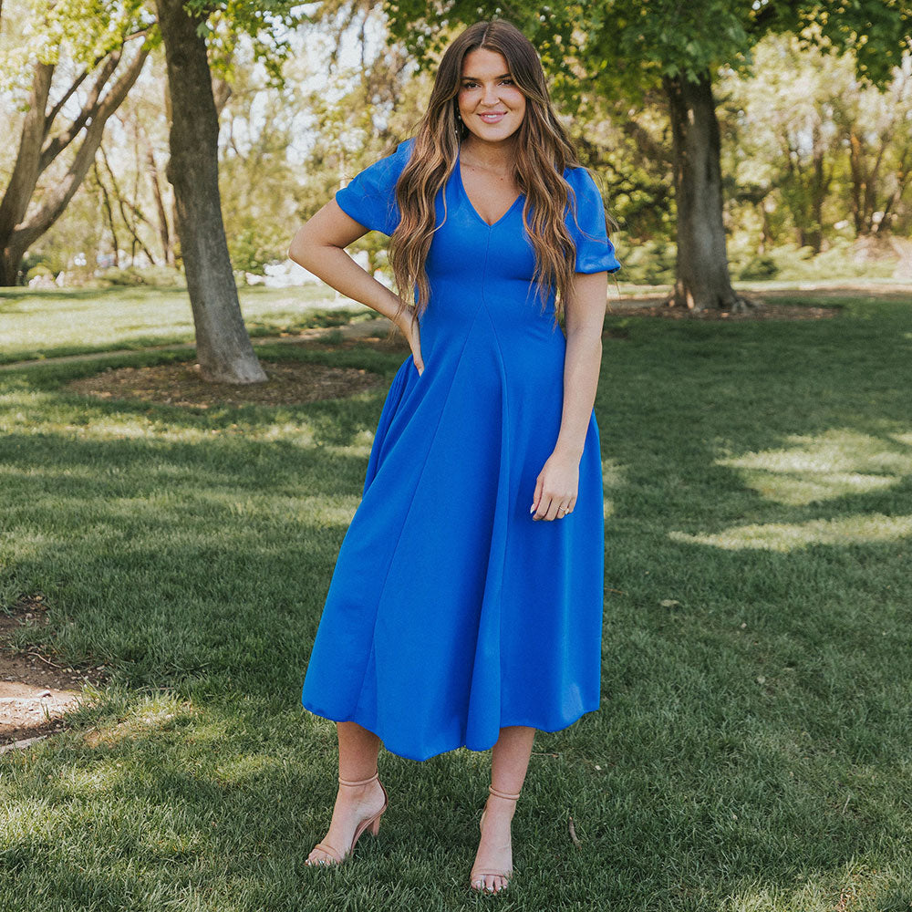 Flora Dress (Cobalt)