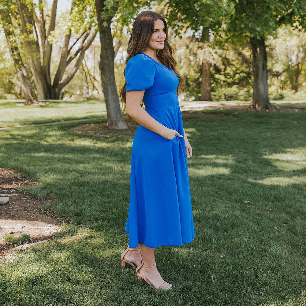 Flora Dress (Cobalt)