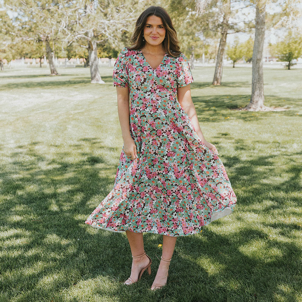 Flora Dress (Ditzy Bloom Pastel)