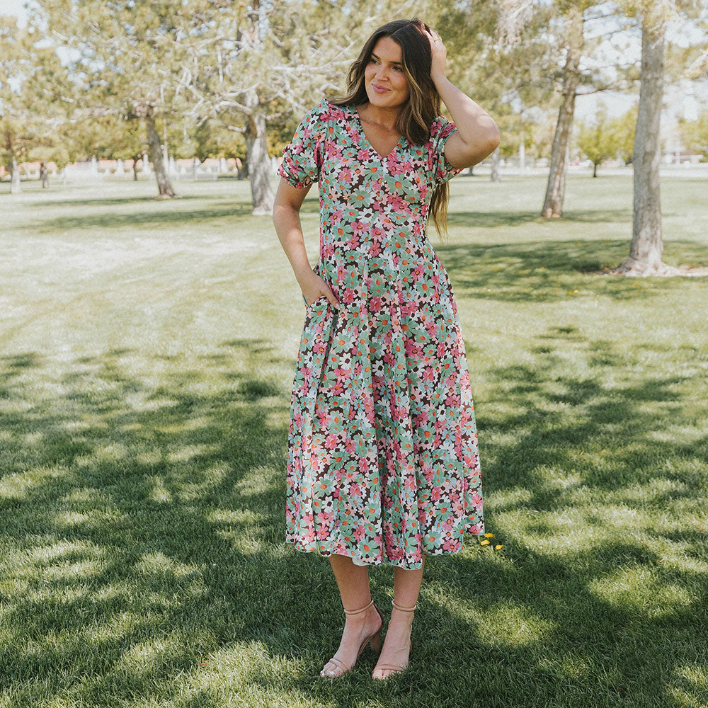 Flora Dress (Ditzy Bloom Pastel)