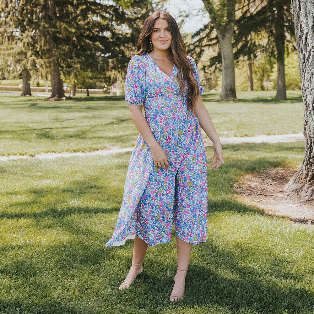 Flora Dress (Iris Cobalt)