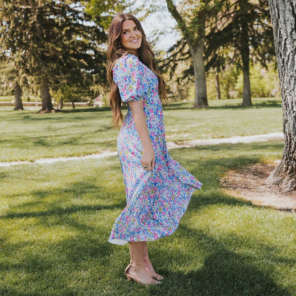Flora Dress (Iris Cobalt)