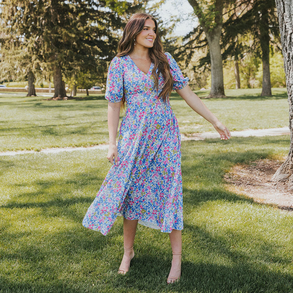 Flora Dress (Iris Cobalt)