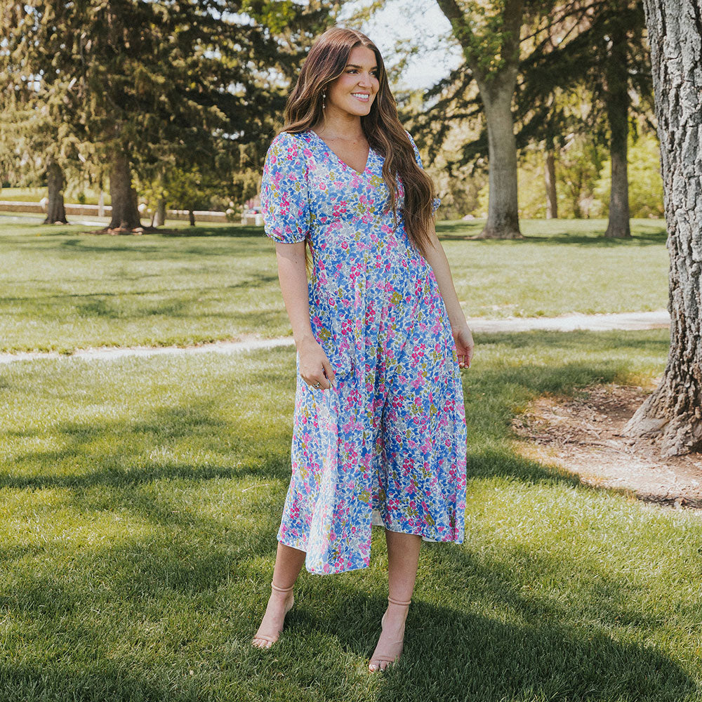 Flora Dress (Iris Cobalt)