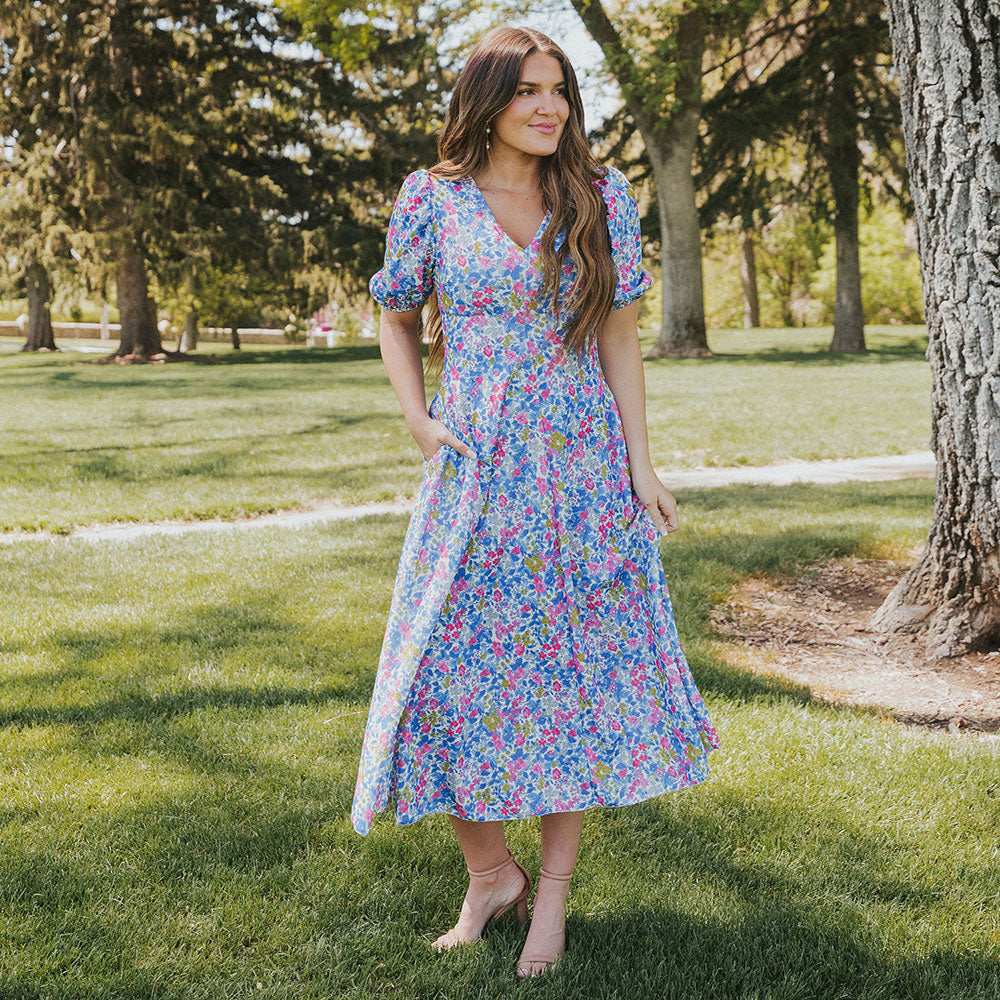 Flora Dress (Iris Cobalt)